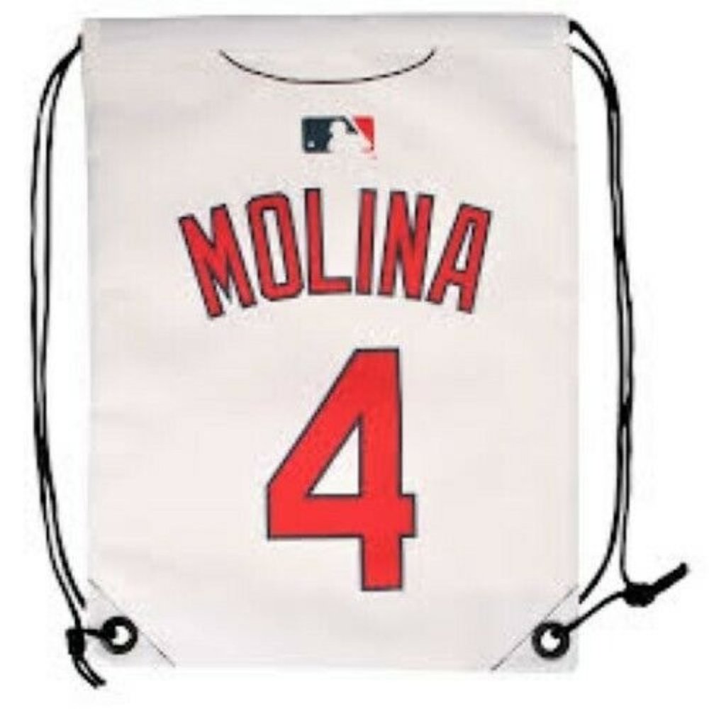 ST LOUIS CARDINALS #4 YADIER MOLINA PLAYERS BACKSACK CINCH BAG 18" x 14" NEW